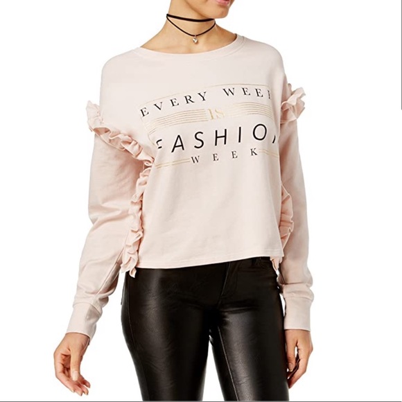 soft pink sweatshirt